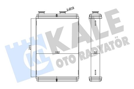 Радіатор обігрівача Fiat Doblo Kale oto radyator 346365