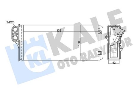 Радиатор отопителя Renault Master II Kale oto radyator 346410