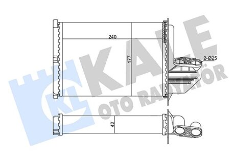 KALE BMW Радиатор отопления 3 E36 91- Kale oto radyator 346470