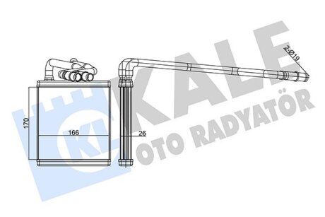 Радиатор отопителя Ford Fiesta VI Kale oto radyator 346545