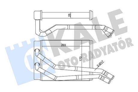 Радіатор обігрівача Hyundai Santa Fe I Kale oto radyator 346555 (фото 1)