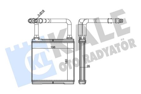 Радиатор отопителя MB E-Class Kale oto radyator 346610