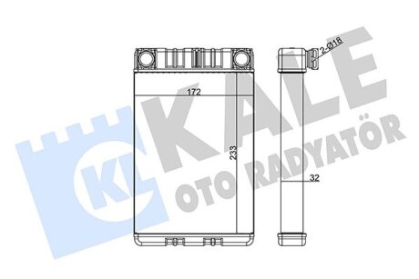 Радіатор обігрівача MB C-Class Kale oto radyator 346625