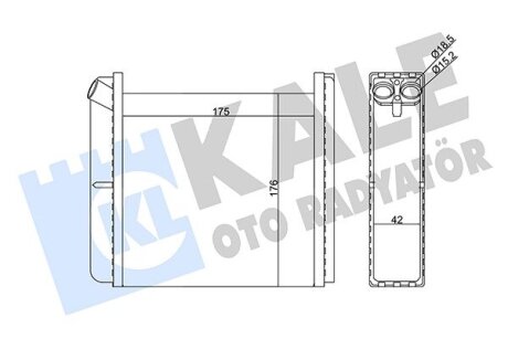 KALE OPEL Радиатор отопления Calibra,Vectra A Kale oto radyator 346665