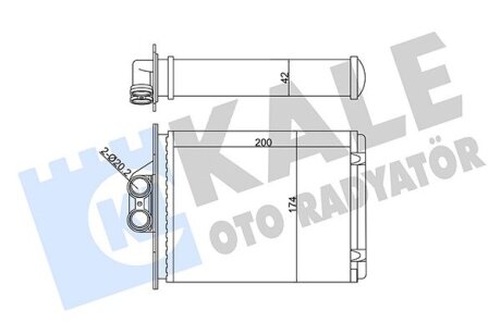 Радиатор отопителя Opel Vectra B Kale oto radyator 346695