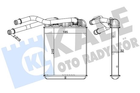 Радіатор отопителя Audi Q7, Volkswagen Amarok, Touareg, Porsche Cayenne Kale oto radyator 346740 (фото 1)