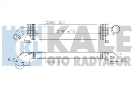 KALE FORD Интеркулер C-Max,Focus II,III,Kuga I,II,Mondeo IV,S-Max 1.6/2.0TDCi 04- Kale oto radyator 346900