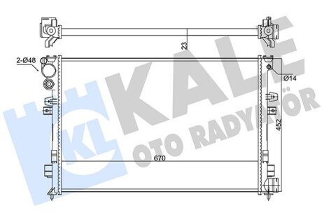 Радіатор охолодження Citroen Jumpy Kale oto radyator 347220
