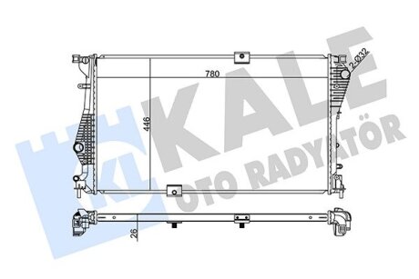 Радиатор охлаждения Opel VIVaro, Renault Trafic II Kale oto radyator 347250