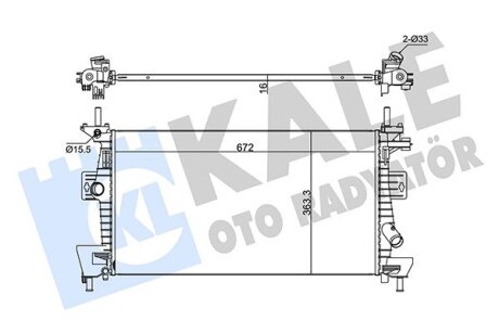 Радиатор охлаждения Ford C-Max Ii, Grand C-Max, Focus Iii Radiator Kale oto radyator 347280