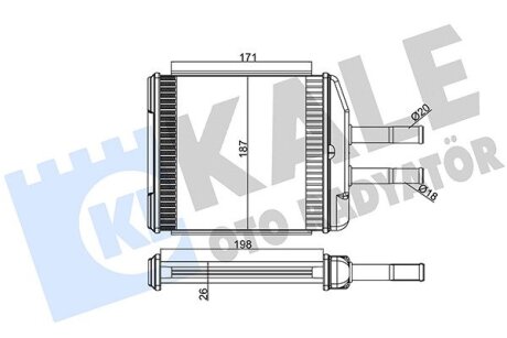 KALE DAEWOO Радиатор отопления Evanda,Chevrolet Epica Kale oto radyator 347345