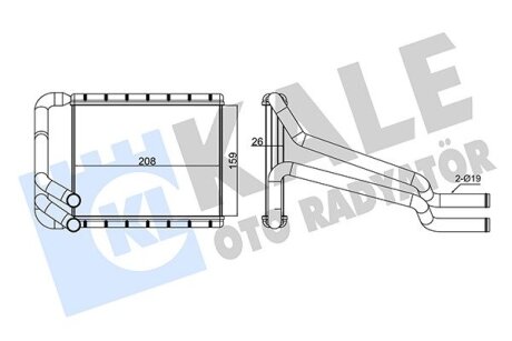 Радиатор отопителя Hyundai Elentra, I30, Kia CeeD, Pro CeeD Heater Kale oto radyator 347350