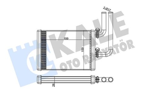 Радиатор отопителя Mitsubishi Lancer, Outlander I Kale oto radyator 347360