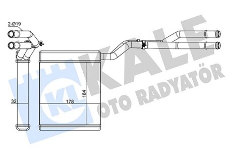 Радіатор отопителя Ford Galaxy, Mondeo IV, S-Max Kale oto radyator 347375