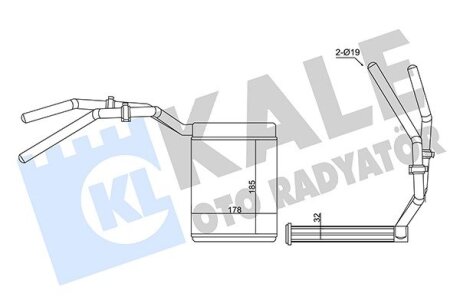 KALE FORD Радиатор отопления C-Max,Focus,Kuga I,Mazda 3/5,Volvo Kale oto radyator 347390