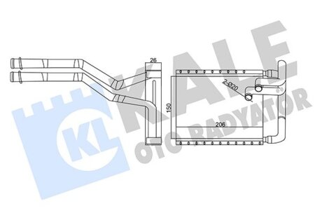 Радіатор обігрівача Hyundai I30, Kia Ceed, Pro Ceed Kale oto radyator 347395