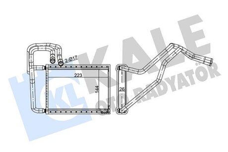 Радиатор отопителя Kia Cerato Heater Kale oto radyator 347405