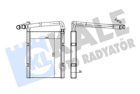 Радиатор отопителя Kia Rio II Kale oto radyator 347415