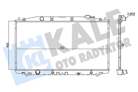 Радіатор охолодження Honda Accord VIII Kale oto radyator 347595