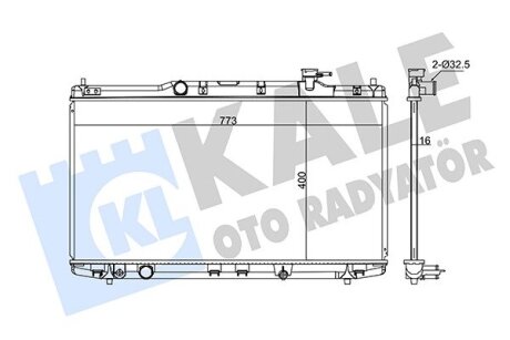 Радіатор охолодження Honda Accord IX Kale oto radyator 347705