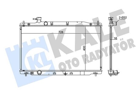 KALE HONDA Радиатор охлаждения CR-V III 2.4 07- Kale oto radyator 347730