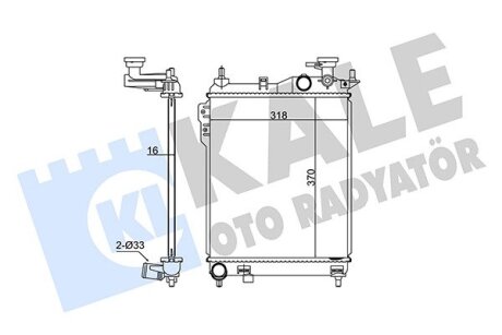 Радиатор охлаждения Hyundai Getz Kale oto radyator 348330