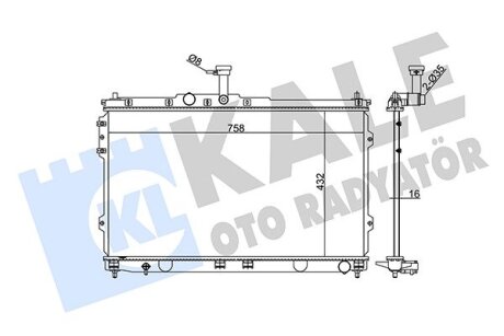 Радіатор охолодження Hyundai H1 Kale oto radyator 348345