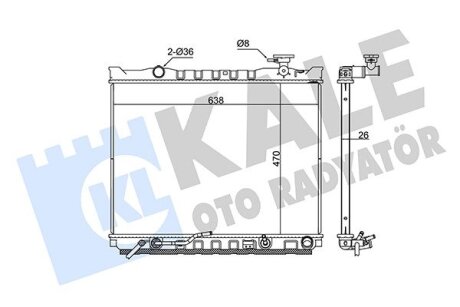 Радіатор охолодження Kia Sorento I Radiator Kale oto radyator 348365