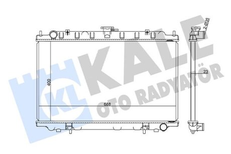 KALE NISSAN Радиатор охлаждения Maxima QX IV 2.0/3.0 95- Kale oto radyator 348405
