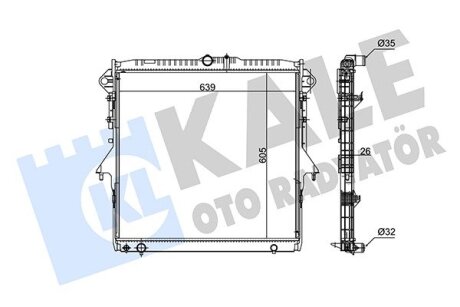 KALE FORD Радиатор охлаждения Ranger 3.2TDCi 14- Kale oto radyator 348450