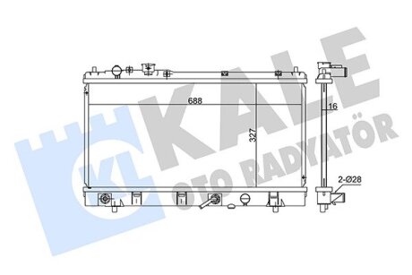 KALE MAZDA Радиатор охлаждения 323 F VI 1.6/1.9 98- Kale oto radyator 348635