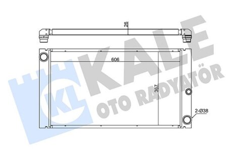KALE BMW Радиатор охлаждения 5 E60,7 E65/66 520d/745d Kale oto radyator 348885