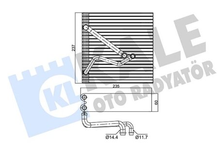 KALE VW Испаритель Audi A3,Caddy III,IV,Golf V,VI,Passat,Tiguan,Touran,Skoda Octavia III Kale oto radyator 350090