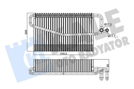 KALE DB Испаритель W203,W463 02- Kale oto radyator 350130