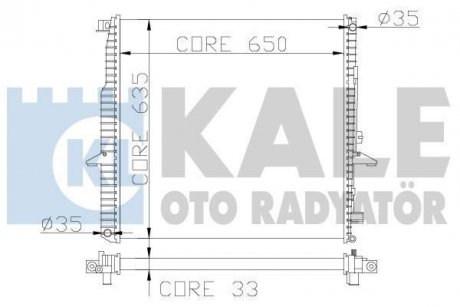 KALE LANDROVER Радиатор охлаждения Discovery III,Range Rover Sport 4.0/4.4 04- Kale oto radyator 350200