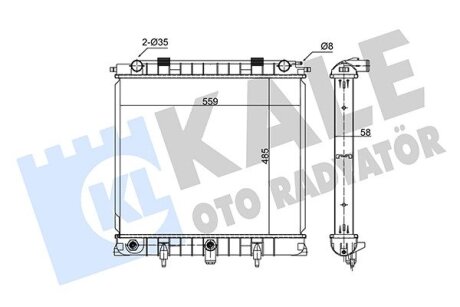 KALE LANDROVER Радиатор охлаждения Range Rover II 2.5D 94- Kale oto radyator 350500