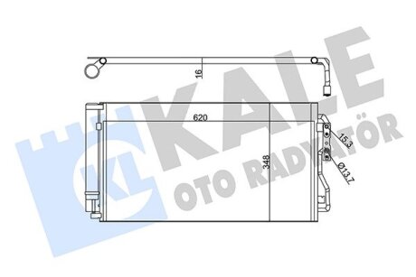 Радіатор кондиціонера Bmw 1, 2, 3, 4, i3, i8 Kale oto radyator 350530