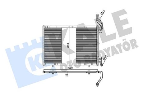 KALE FORD Радиатор кондиционера B-Max,Fiesta VI 1.6TDCi 09- Kale oto radyator 350580