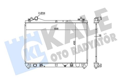 Радиатор охлаждения Suzuki Grand VItara II Kale oto radyator 350755
