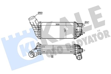 Интеркулер Citroen C4 II, Ds4, Ds5, Peugeot 308, 308 Sw Kale oto radyator 350825