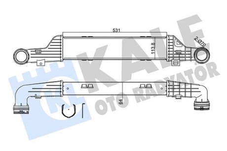 KALE DB Интеркулер W210 3.2CDI 99- Kale oto radyator 350865