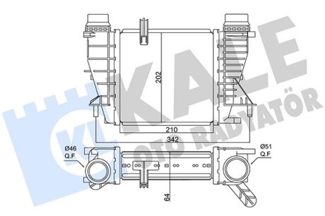 Интеркулер Renault Clio, Modus (10-)/Nissan Note (07-) 1.5 dCi Kale oto radyator 350880