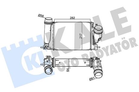 Интеркулер Renault Kadjar (15-), Megane IV (16-)/Nissan Qashqai (14-), X-Trail (Kale oto radyator 350985