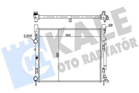 Радіатор охолодження Renault Kangoo, Grand Kangoo, Kangoo Express, Kango Be Bop - Mercedes Benz Citan Radiator Kale oto radyator 351010