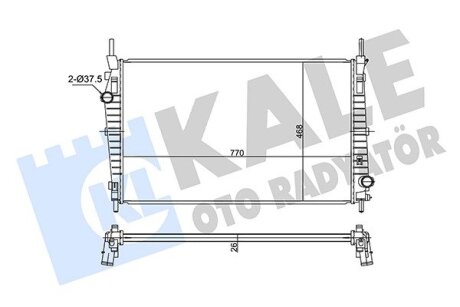 KALE FORD Радиатор охлаждения Transit 3.2TDCi 07- Kale oto radyator 351275