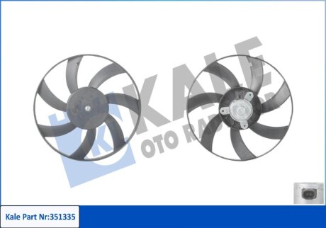 Вентилятор охлаждения радиатора Renault Clio II, III, Modus Kale oto radyator 351335