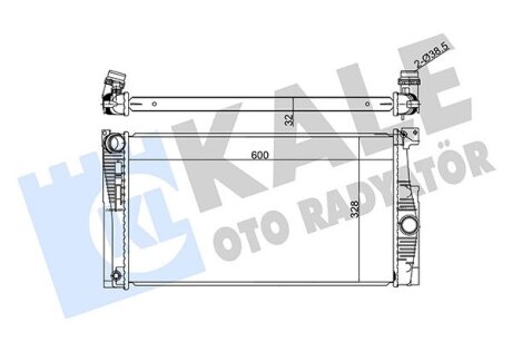 KALE BMW Радиатор охлаждения 5 F10 520/528i 11- Kale oto radyator 351990