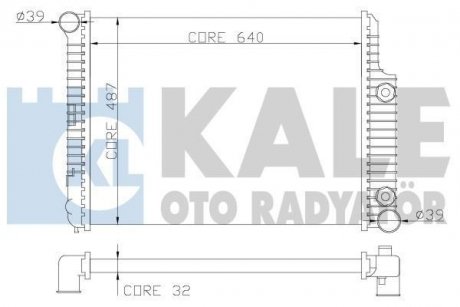 KALE DB Радиатор охлаждения W210 2.0/2.3 95- Kale oto radyator 352000