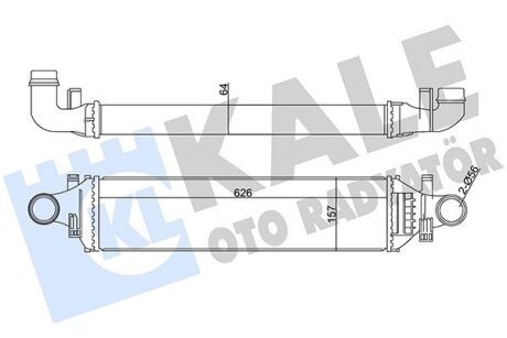 KALE DB Интеркулер W176/246 1.5/2.2CDI 12- Kale oto radyator 352020