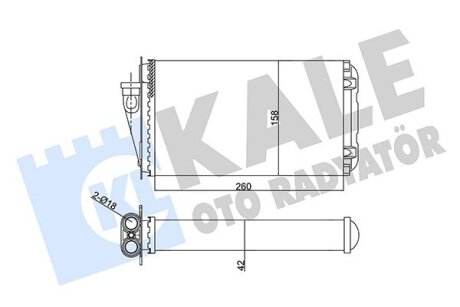 KALE FIAT Радиатор отопления Alfa Romeo 145/146/155 92- Kale oto radyator 352030